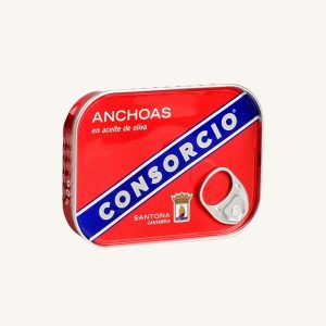 Consorcio Anchovy fillets in olive oil, from Santoña, Cantabrian Sea, small can 78 gr (50 gr drained)