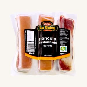 La Unión Panceta, cured and boneless, from Asturias, 3-pieces 450 gr