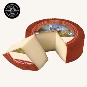 Quesos Flor Valsequillo Queso Canario semi-cured goat´s cheese coated with paprika, mini wheel 1 kg